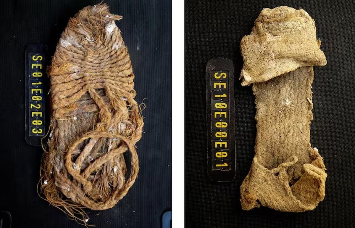 Luas medievais medievais?750 sapatos com cabeça de t encontrados em ninhos de ab...
