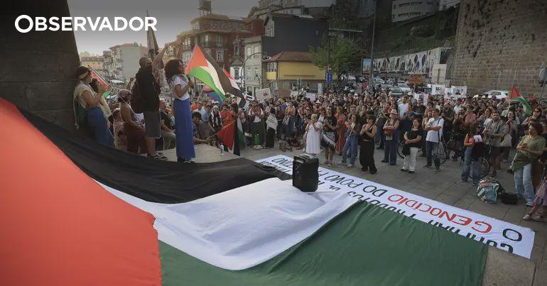 Hundreds in Porto require end of the siege in Gaza -
